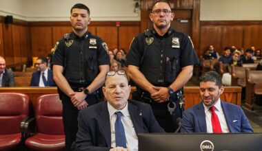 Harvey Weinstein appears in criminal court in New York on Tuesday, April 21, 2026. (AP Photo/Richard Drew, Pool)