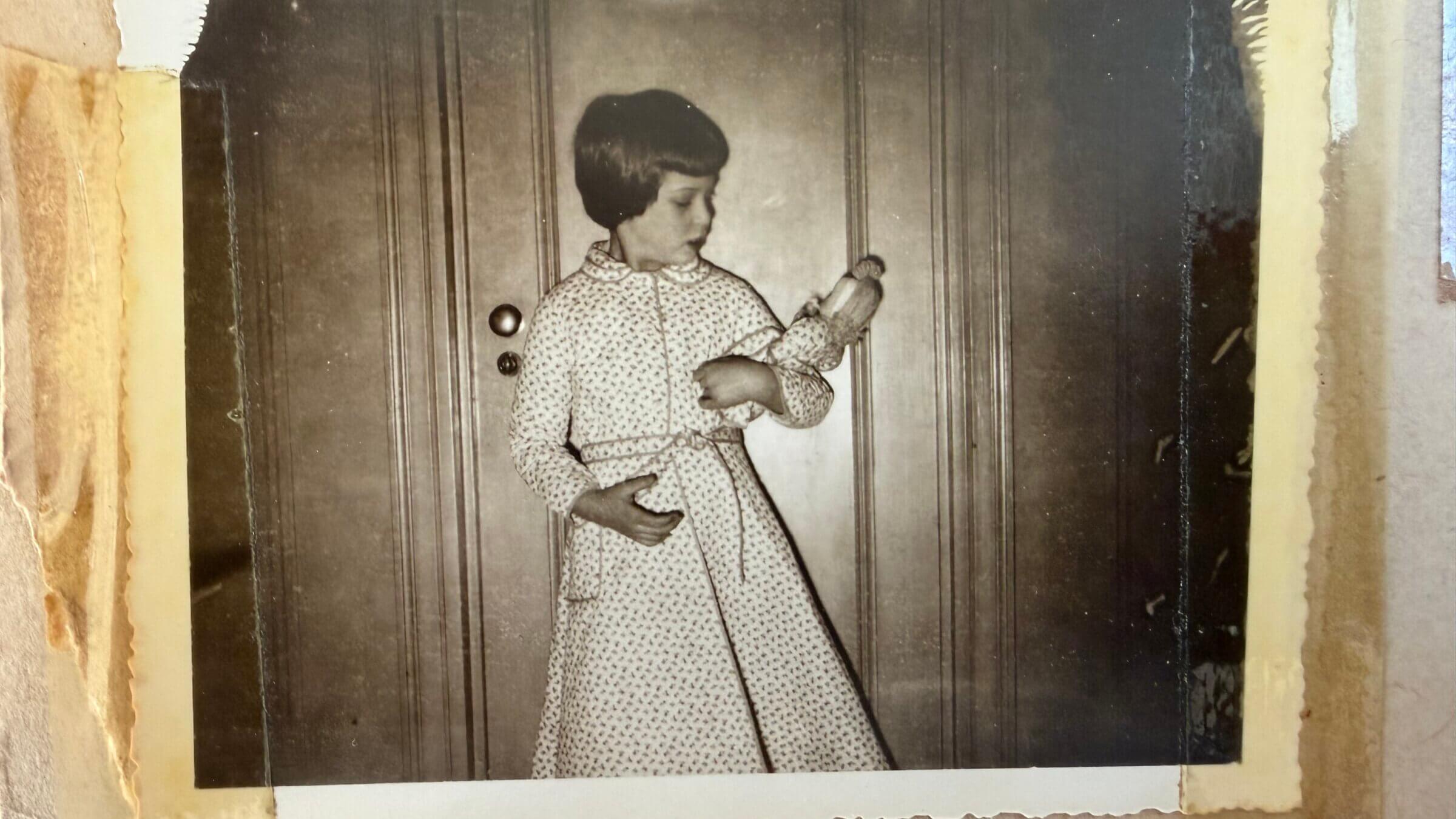 The author, circa 1950, when she was a student in Dalton's lower school.