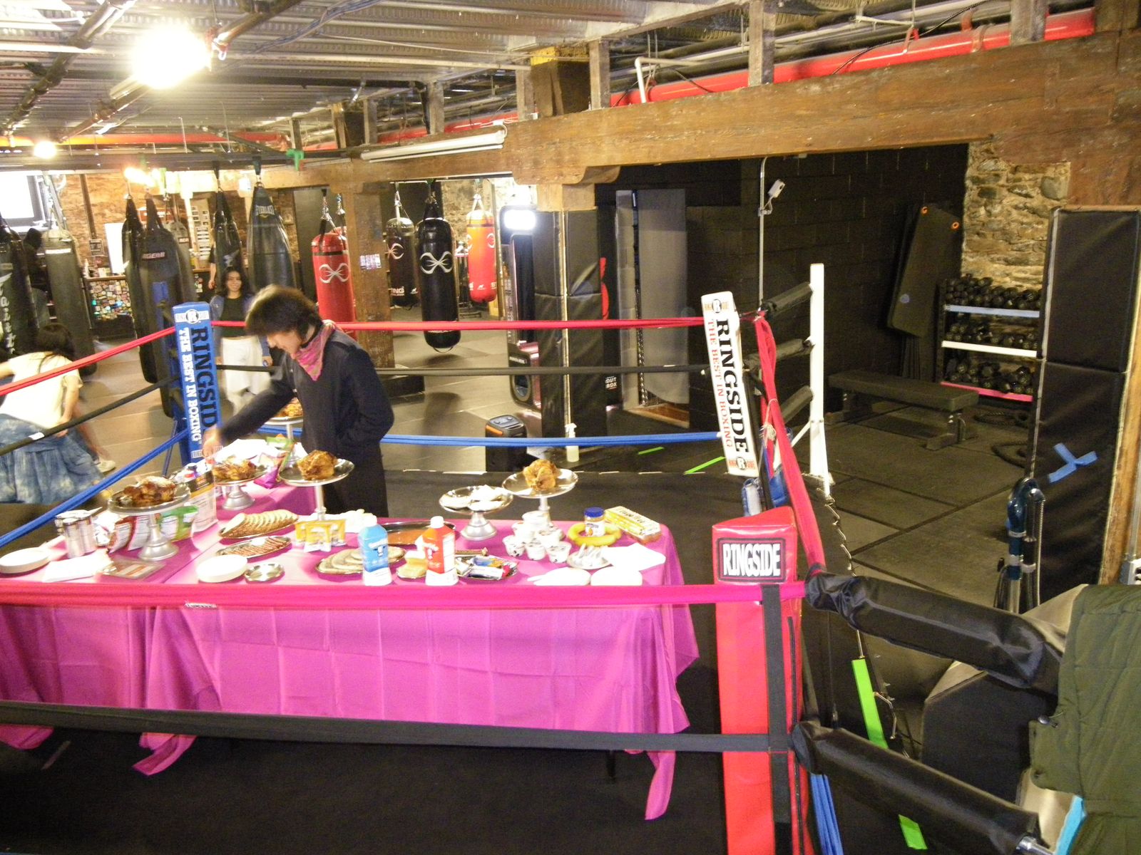 Image may contain Cafeteria Indoors Restaurant Food Meal Buffet Adult Person Furniture Table and Dining Table