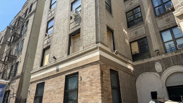 The fire broke out in an apartment building on E. 169th St. near Morris Ave. in the Bronx on Thursday, April 16, 2026. (Sheetal Banchariya / New York Daily News)