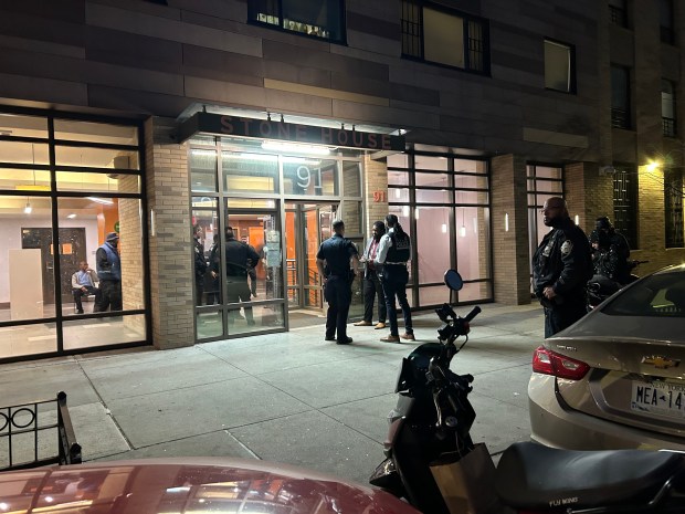 Two men were shot in a apartment at the Stone House a supportive housing facility on Junius St in Brownsville, Brooklyn on Tuesday, April 28, 2026. (Kerry Burke/New York Daily News)