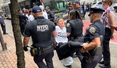 Pro-Palestinian activists arrested protesting at Sen. Schumer's Manhattan office