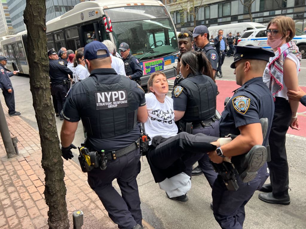 Pro-Palestinian activists arrested protesting at Sen. Schumer's Manhattan office