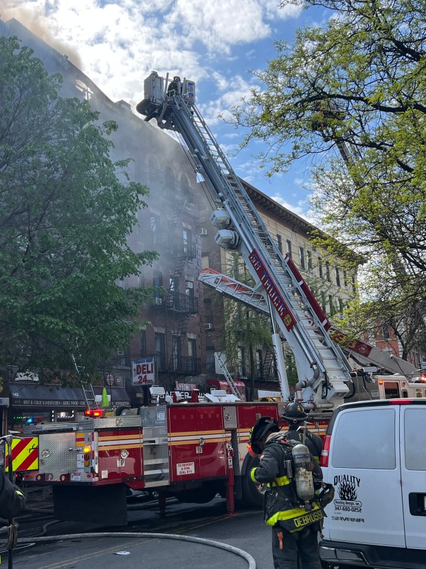 FDNY firefighters respond to a fire on E. 187th St. in the Bronx on Tuesday, April 21, 2026. (Barry Williams / New York Daily News)