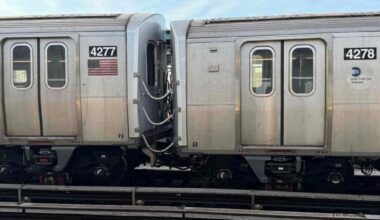Subway trespassers suspected in collision of parked A trains in Queens