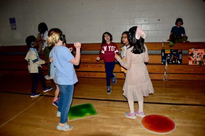 Students danced and listened to music during the party.