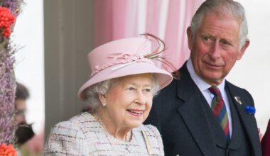 Queen Elizabeth II and Prince Charles, Prince of Wales attend the 2017 Braemar Highland Gathering at The Princess Royal and Duke of Fife Memorial Park on September 2, 2017