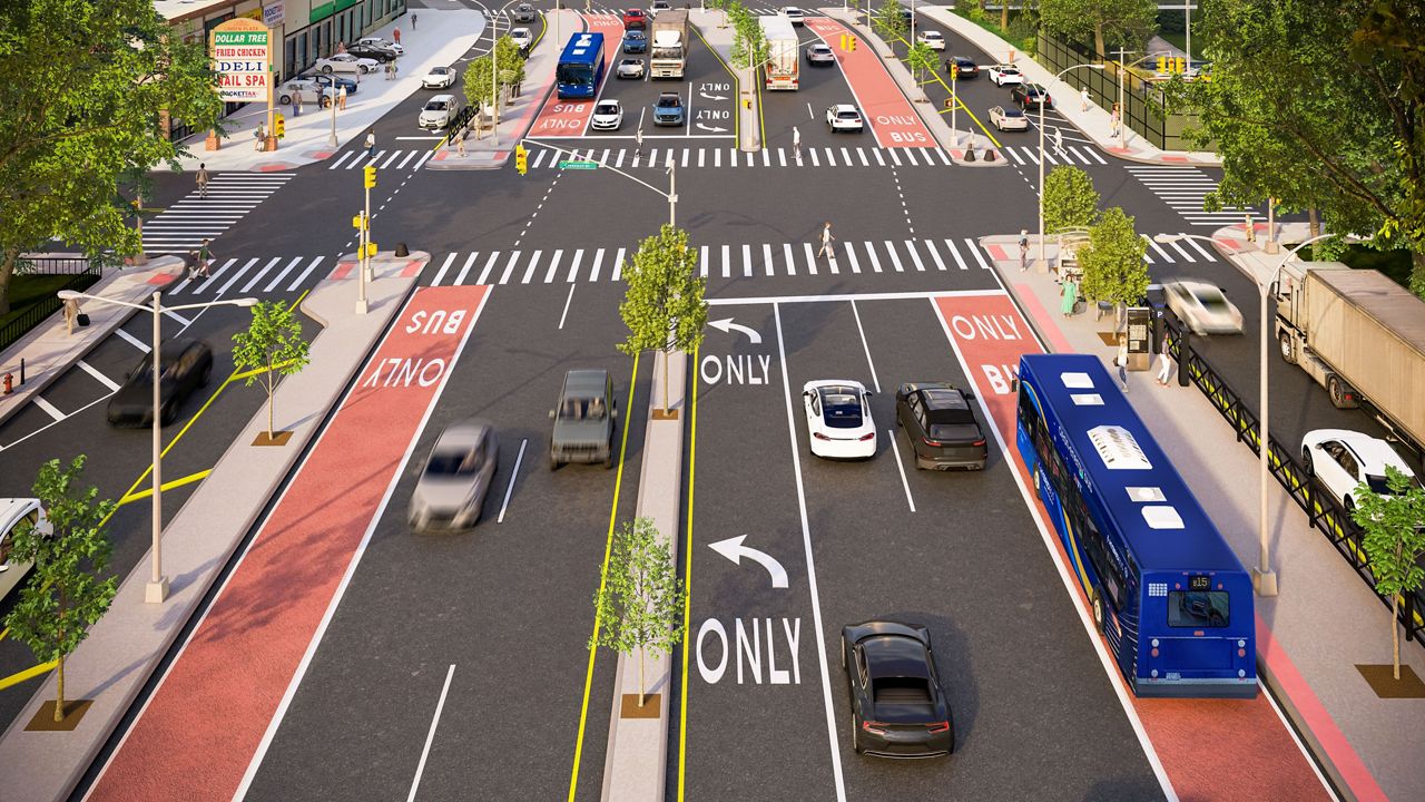 The project will span from Fountain Avenue to Conduit Avenue along Linden Boulevard in East New York, City Hall said. (New York City Department of Transportation)