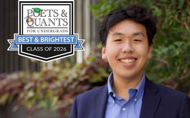 Poets&Quants For Undergrads - 2026 Best & Brightest Business Major: Martin Wu, New York University (Stern)