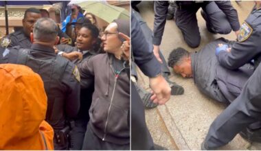 Council Member Chi Ossé arrested, thrown to ground by NYPD, during deed theft eviction protest • Brooklyn Paper