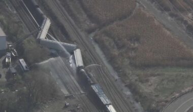 Freight train derails in NJ, multiple cars seen off tracks – NBC New York