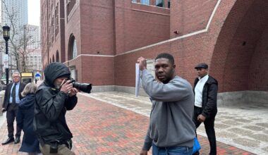 Edouardo St. Fort left federal court after making a first appearance in connection with a New York corruption case on Tuesday in Boston.