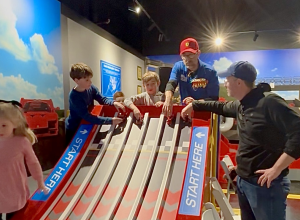 Lego Ferrari Build & Race is Legoland New York: Race ramp. author photo