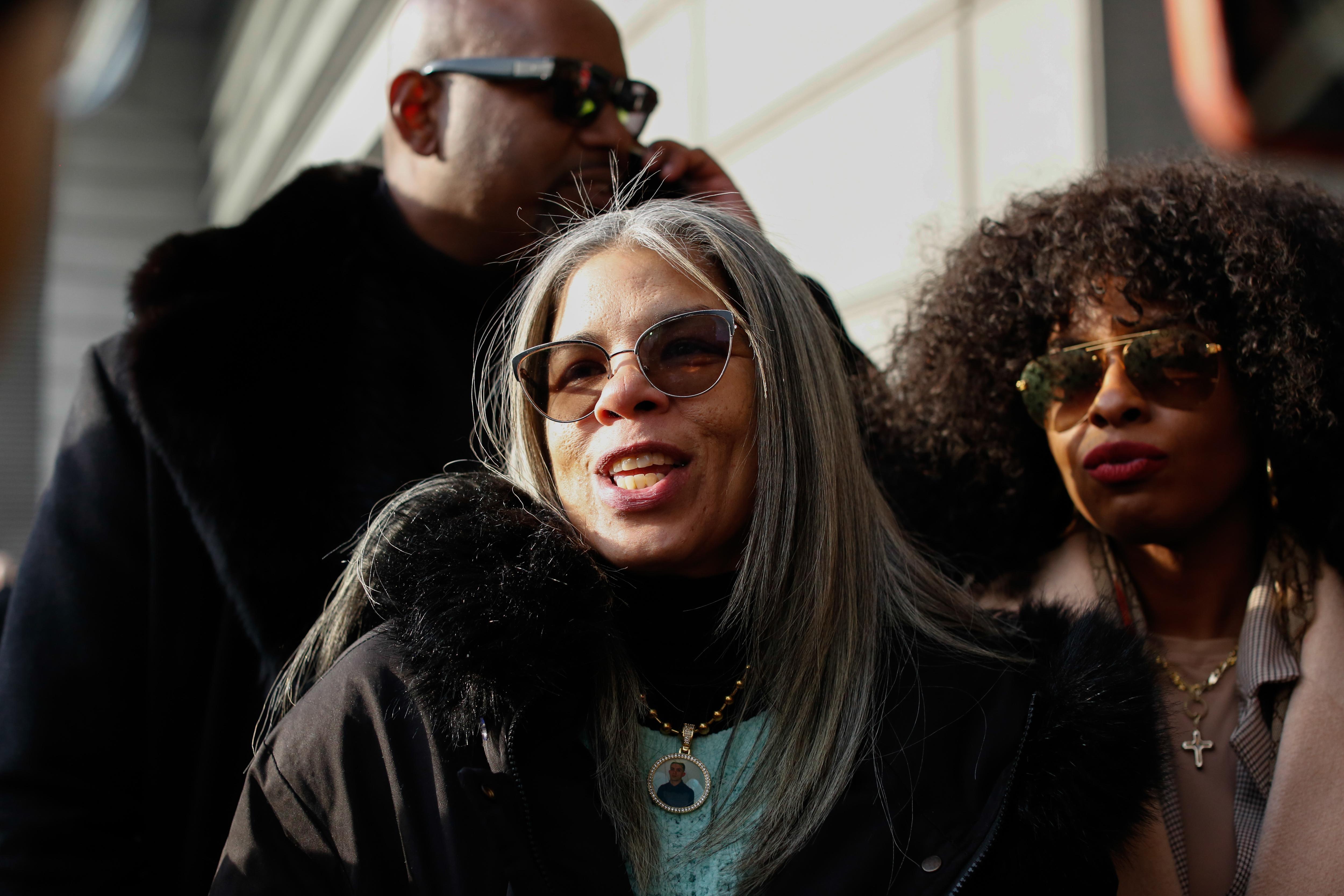 FILE – Gretchen Soto, the mother of Eric Duprey, speaks...