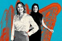 Corcoran Sunshine’s Michele Hinojos and Angeli DeCecchis with the Flatiron Building