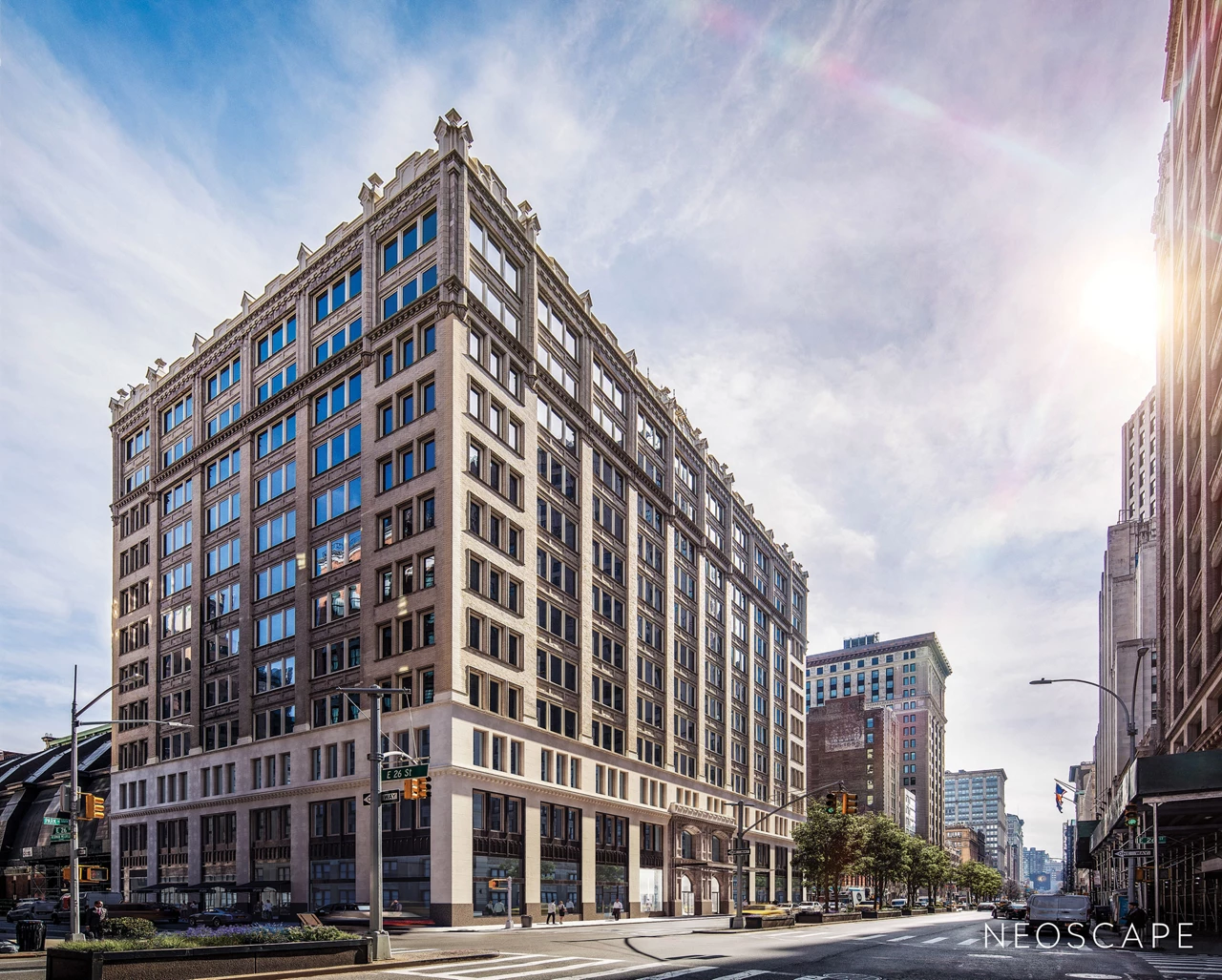 A building in an urban setting
