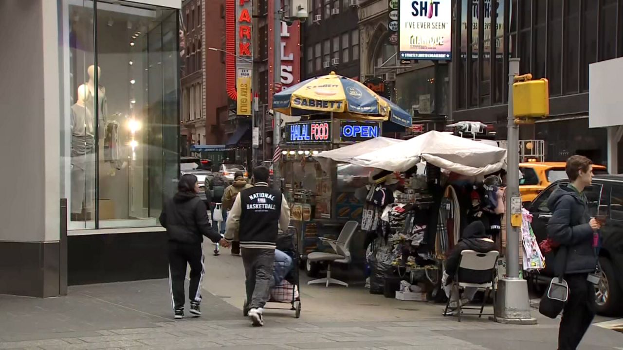 The 1-year-old girl who was left in Times Square around 11 p.m. Tuesday, according to police. (Spectrum News NY1)