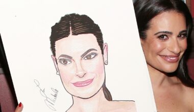 CHESS Star Lea Michele Receives Portrait at Sardi's