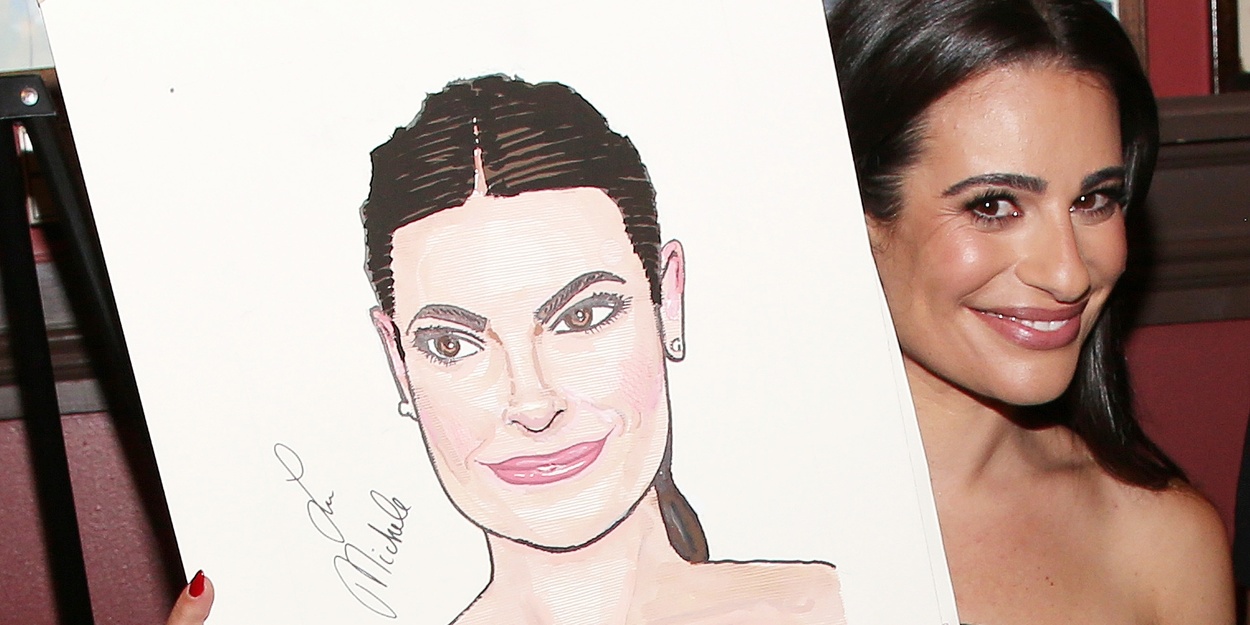 CHESS Star Lea Michele Receives Portrait at Sardi's