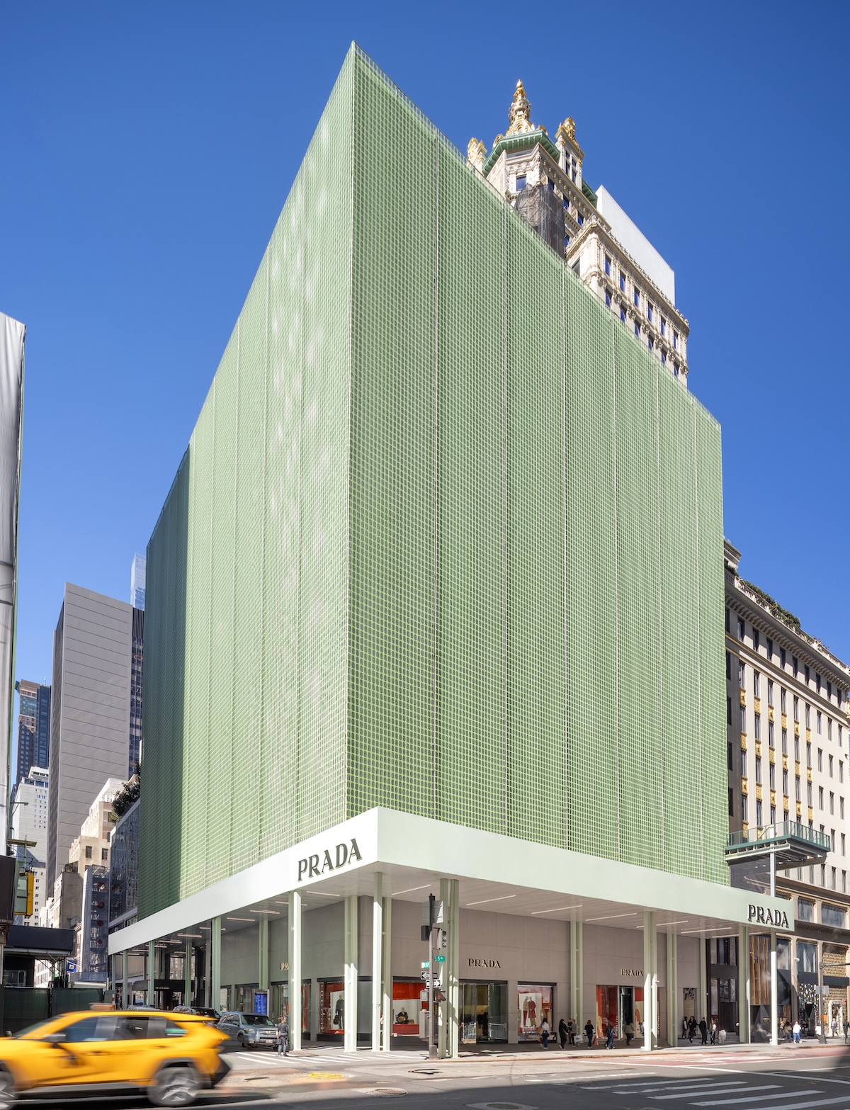 prada new york scaffolding 