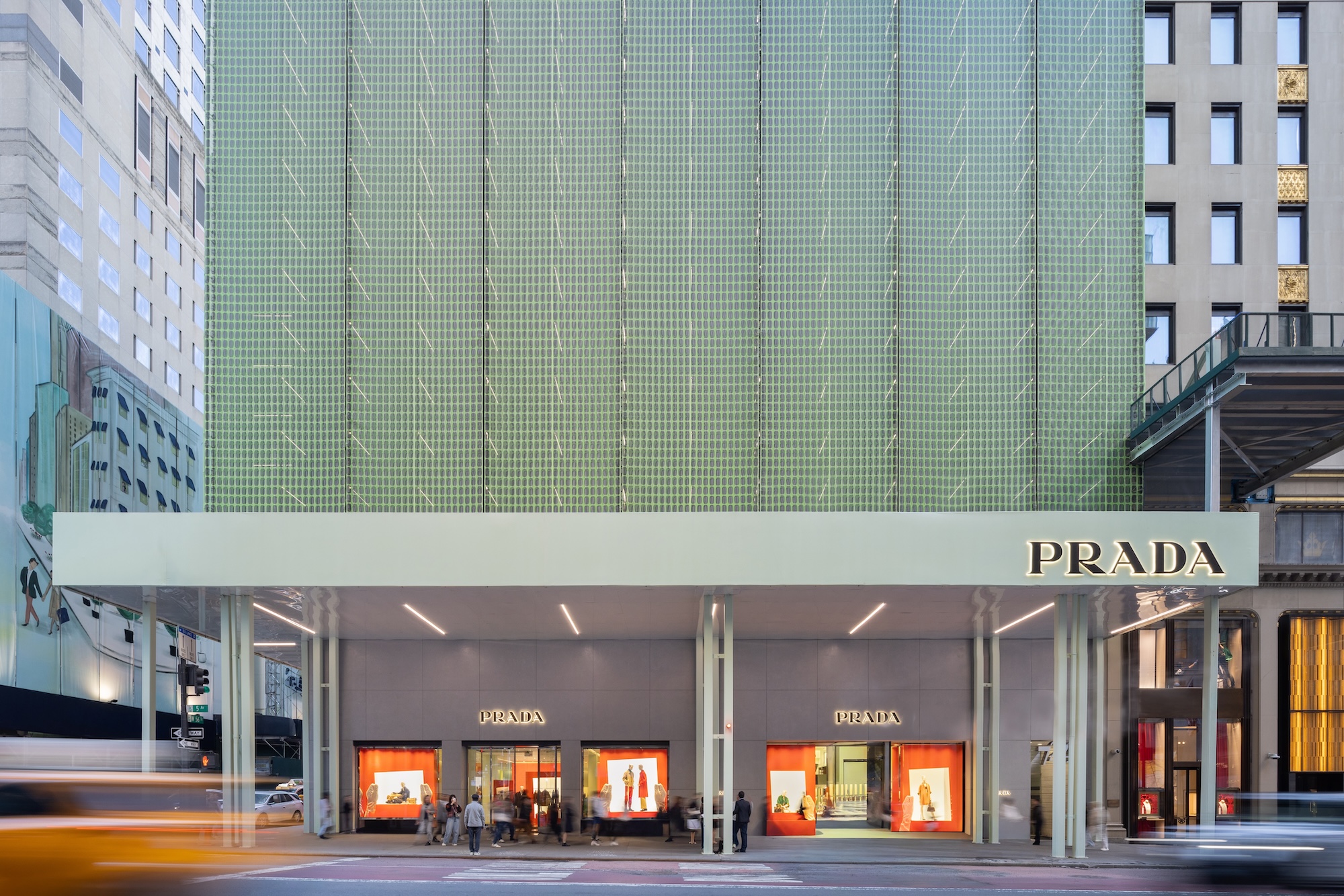 prada new york scaffolding 