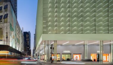 Prada Sets High Bar for Construction Scaffolding in New York City at Under-Renovation Midtown Store