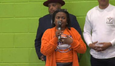 Concerned Queens residents gathered Tuesday night for an emergency meeting after a 15-year-old was fatally shot in Roy Wilkins Park last week. (Spectrum News NY1)