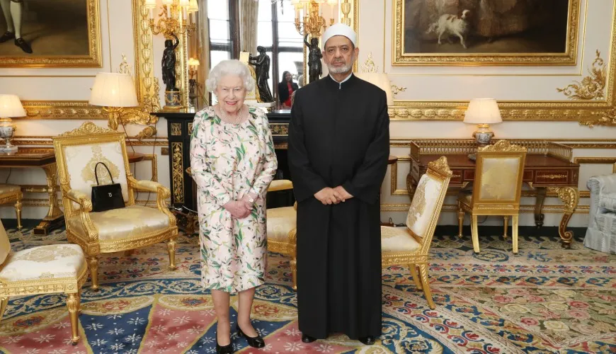 Queen Elizabeth wearing the American State Visit Brooch in 2018