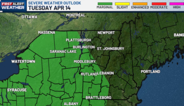 Strong spring thunderstorms possible across Vermont and New York Tuesday afternoon