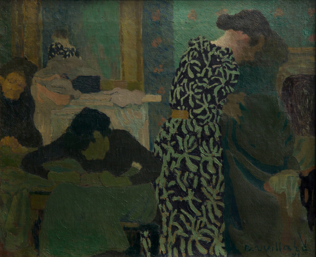 Édouard Vuillard painting, The Flowered Dress, 1891