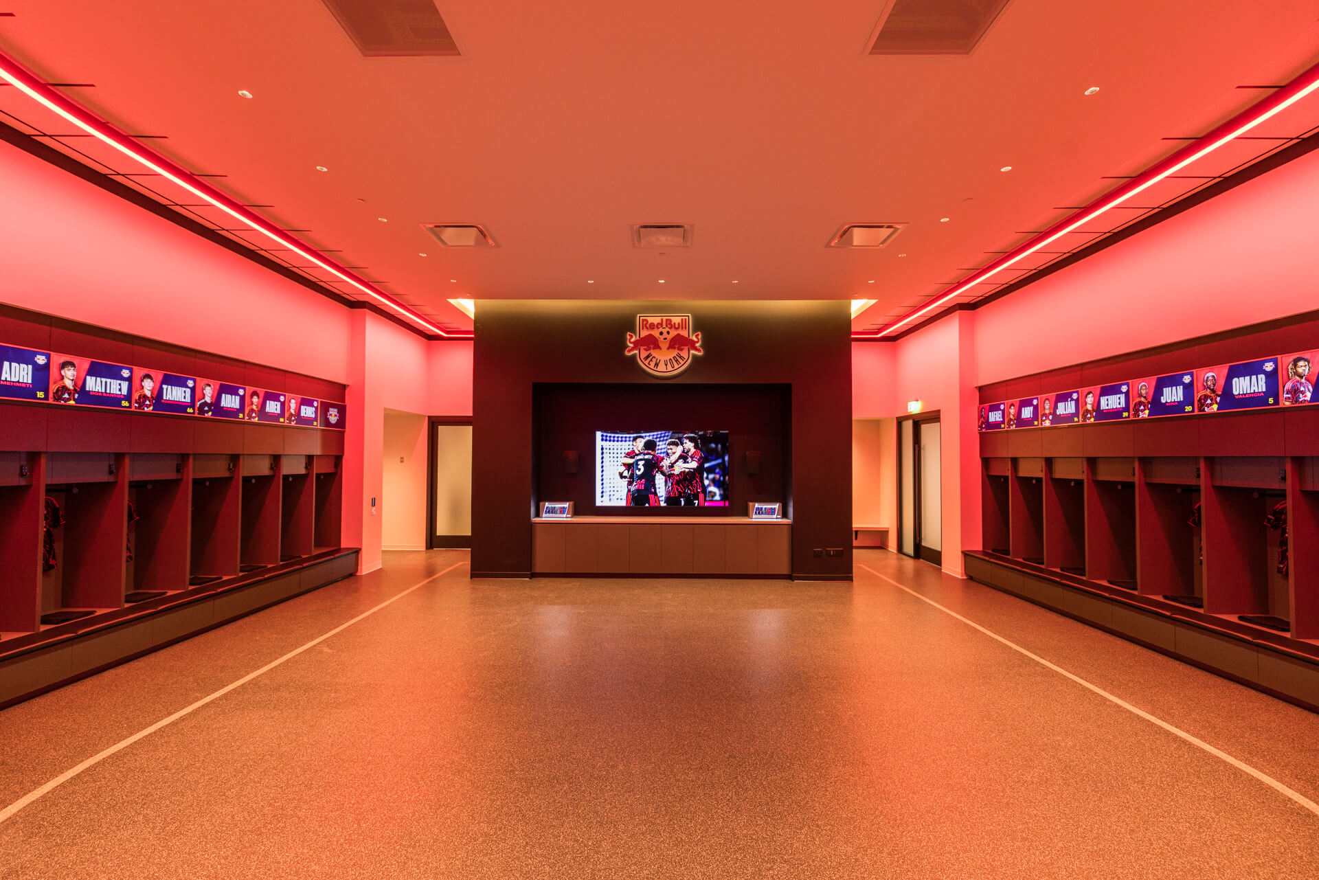 Inside the RBNY training facility