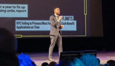 Brooklyn Borough President Antonio Reynoso during his 2024 State of the Borough Address. Photo: Jordi-Lakeem Foster