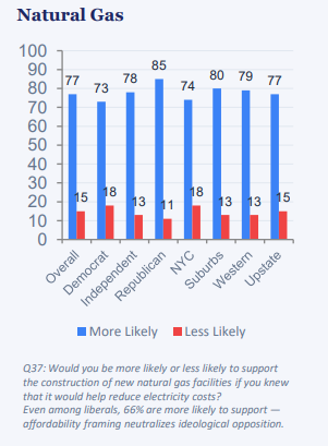 Polling Shows Strong Bipartisan Support for Natural Gas in New York