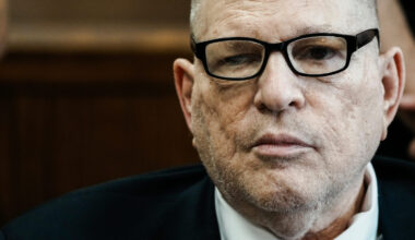 Harvey Weinstein appears in Manhattan criminal court on Friday, April 17, 2026, in New York. (AP Ph...