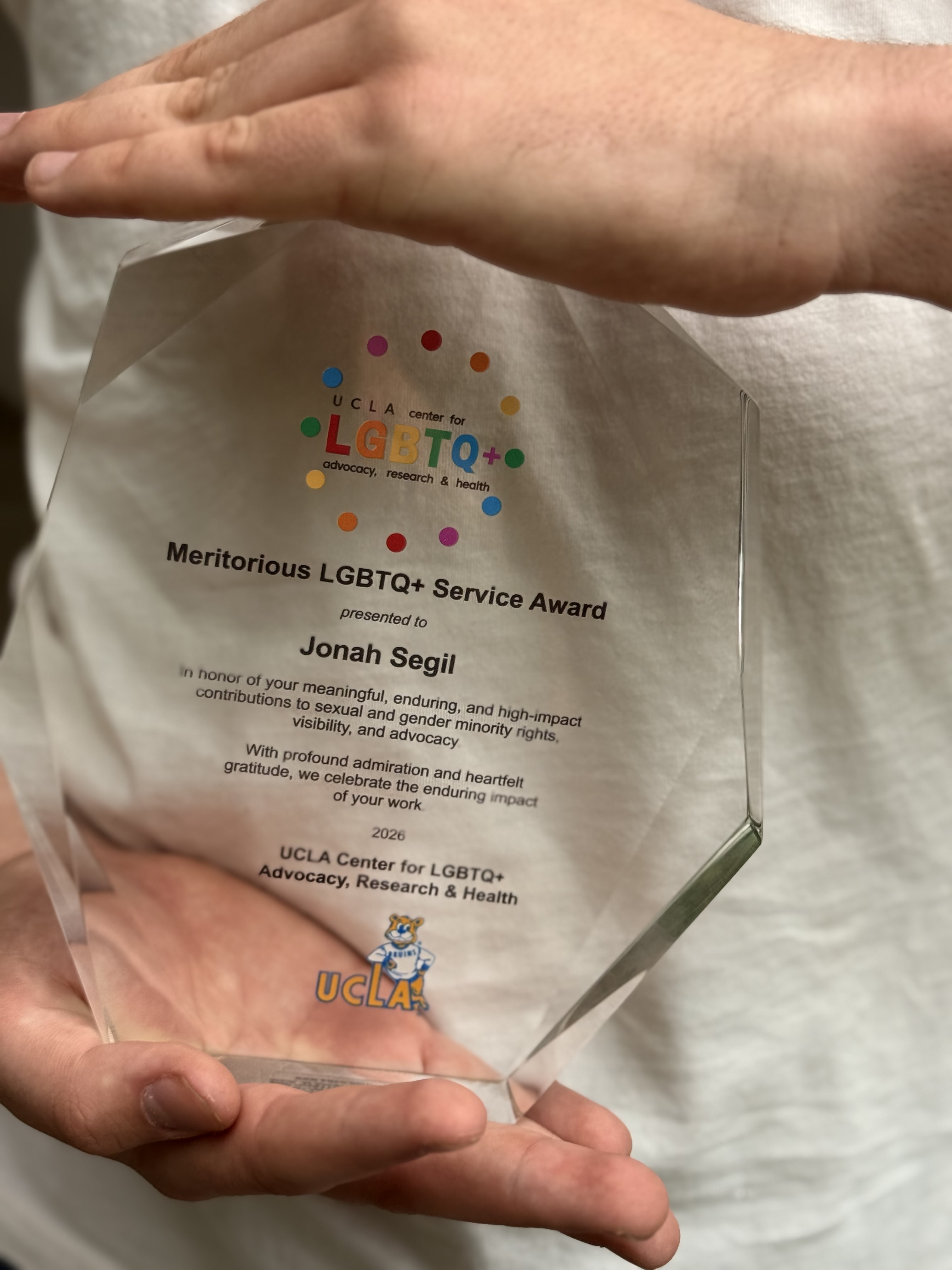 Jonah Segil was the first high school student to receive...