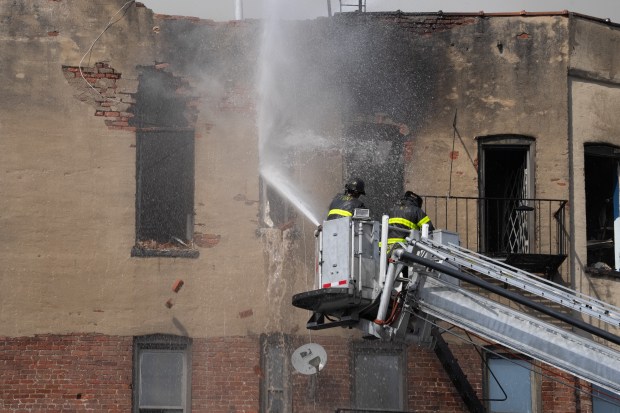 FDNY firefighters respond to a fire on E. 187th St. in the Bronx on Tuesday, April 21, 2026. (Barry Williams / New York Daily News)