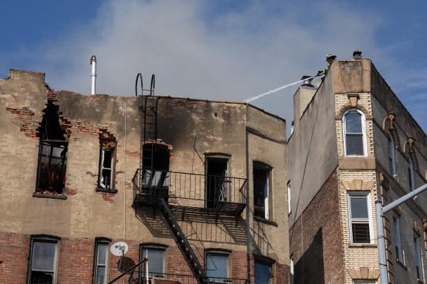 FDNY firefighters respond to a fire on E. 187th St. in the Bronx on Tuesday, April 21, 2026. (Barry Williams / New York Daily News)