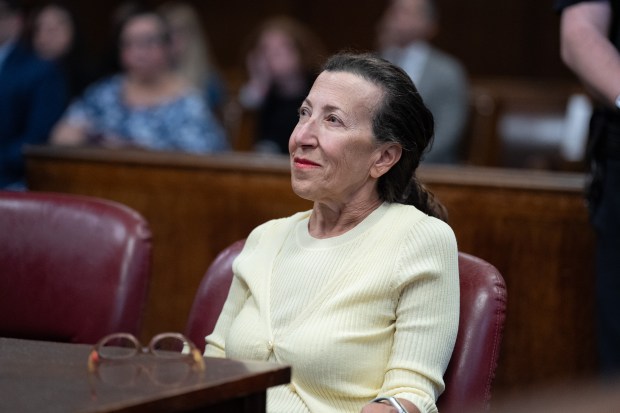 Dr. Miaranne Gillow appears in court during sentencing for two counts of felony sale of a prescription drug in Manhattan Supreme CourtThursday, April 2, 2026 in Manhattan, New York.