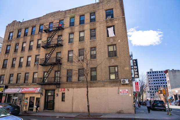 A five-year-old Bronx boy fell from his family's third-floor apartment window in a building on E. 167th St. in the Bronx on Monday, April 6, 2026. (Theodore Parisienne / New York Daily News)