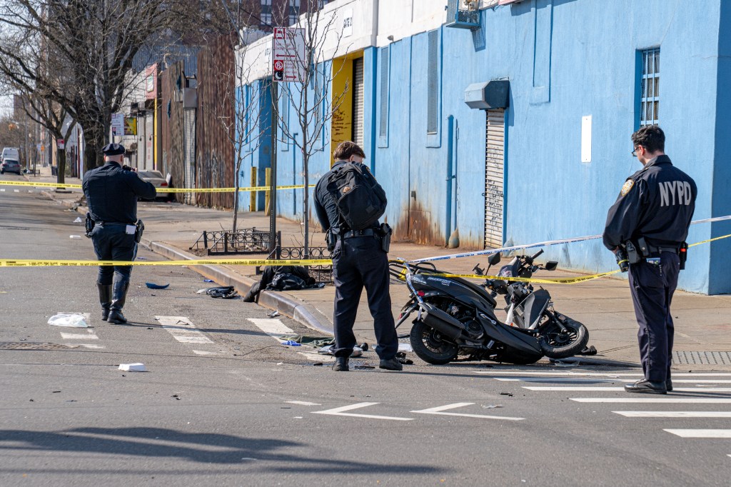 Moped rider clings to life after grisly Brooklyn crash with SUV