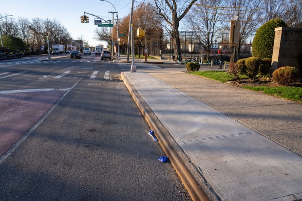 Richard Carter, 49, was fatally shot at Merrick Blvd. and Sayres Ave. near Archie Spigner Park in South Jamaica, Queens, on Friday, April 10, 2026. (Theodore Parisienne / New York Daily News)