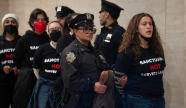 Protestors arrested for occupying Palantir building after rallying with Mamdani against ICE