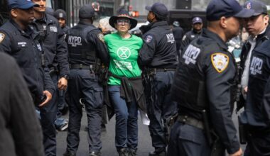 Activists arrested during Earth Day protest outside Trump Tower in Midtown