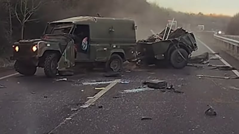 Motorist handed one-year ban after military vehicle sent flying into the air