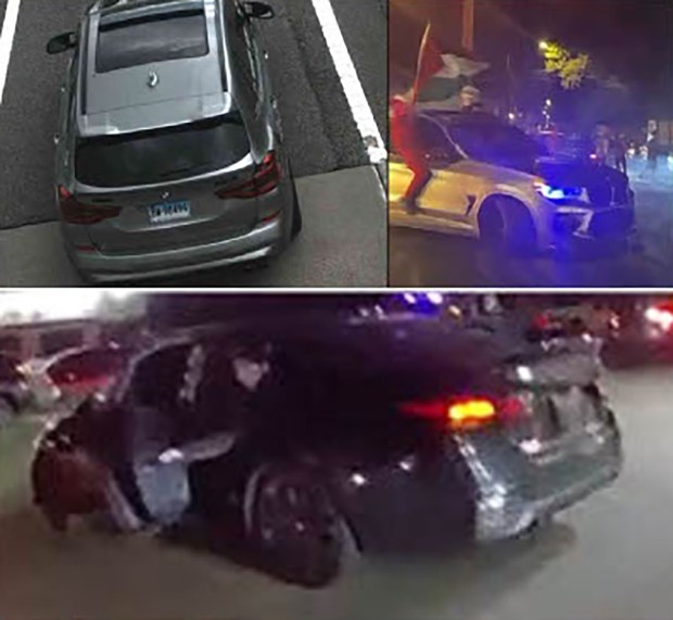 The images, which appeared to be taken from surveillance cameras, police body-worn cameras and social media, showed several of the people and vehicles involved in the drag-racing event, which took place early Saturday morning near Eliot Ave. and 69th St. in Middle Village, cops said. (NYPD)