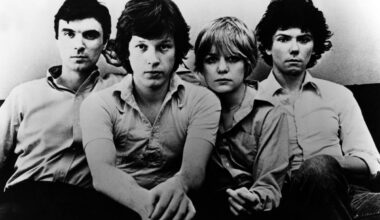 Talking Heads circa 1978. L-R: David Byrne, Chris Frantz, Tina Weymouth, and Jerry Harrison
