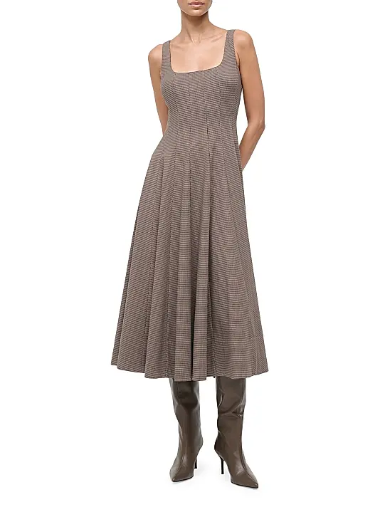 Staud, Wells Houndstooth Midi-Dress (Was $395)