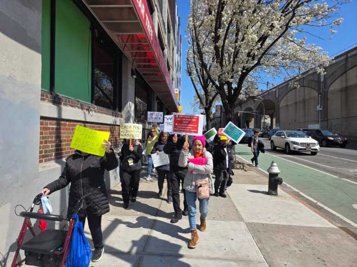 Protesters marched to SCS after Friday's rally. Photo by Shane O'Brien.