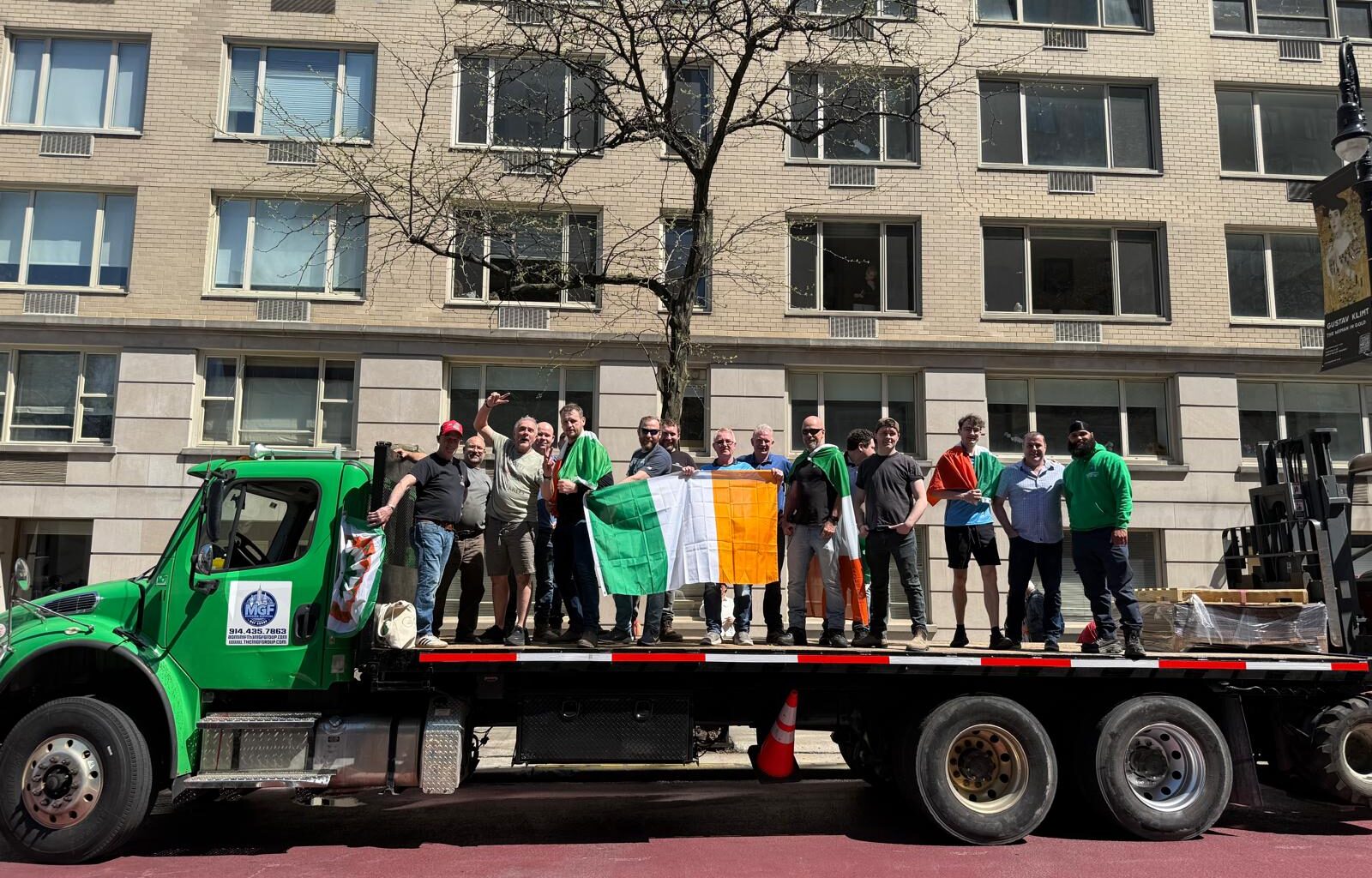 New York's Irish Construction Workers Stage Solidarity Convoy with Ireland's Embattled Farmers, Truckers