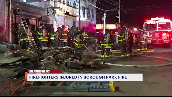 News 12 | Brooklyn | Basement fire tears through Borough Park building; several firefighters hurt